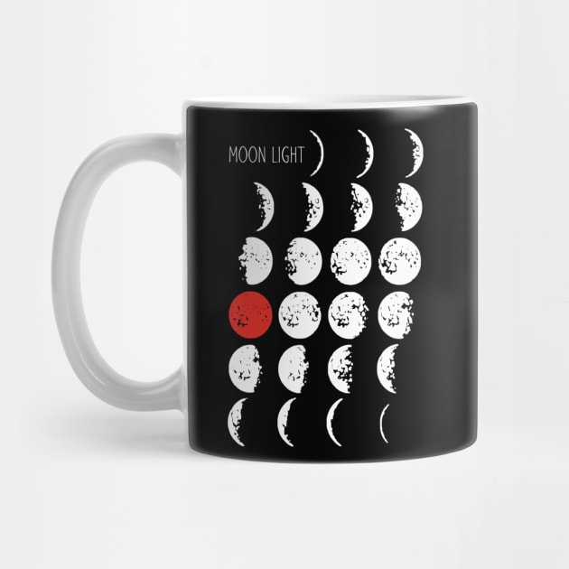 Moonlight - Moon Phases With Blood Full Moon by EDDArt